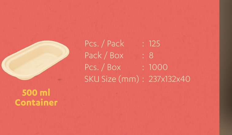 500 ml Oval Container