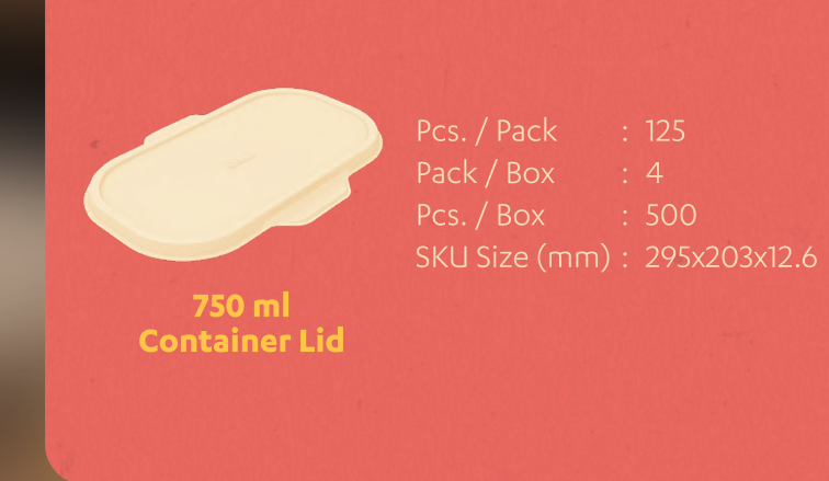 750 ml Oval Lid