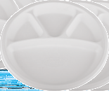 10.25" 3 Compartment Plate