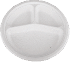 9" 3 Compartment Plate