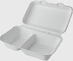 9×6, 2 Compartment Clamshell